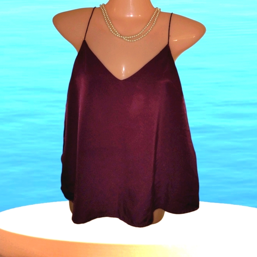 ❤️ LUSH Plumb Purple Tank Blouse Sz 2